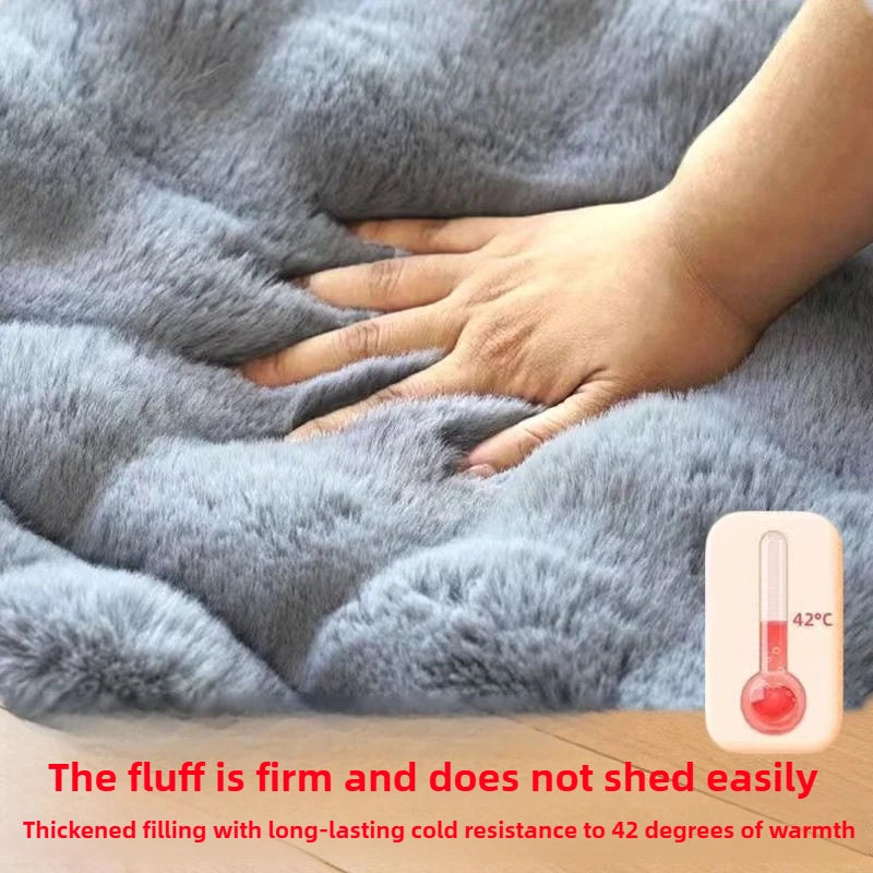 Large Calming Dog Bed Mat – Warm Double-Sided Sleeping Pad for Winter Comfort