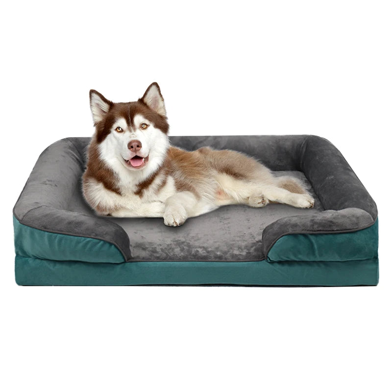 Luxury Orthopedic Dog Sofa Bed – Plush Support Foam, Washable Removable Cover & All-Season Comfort for Large Dogs
