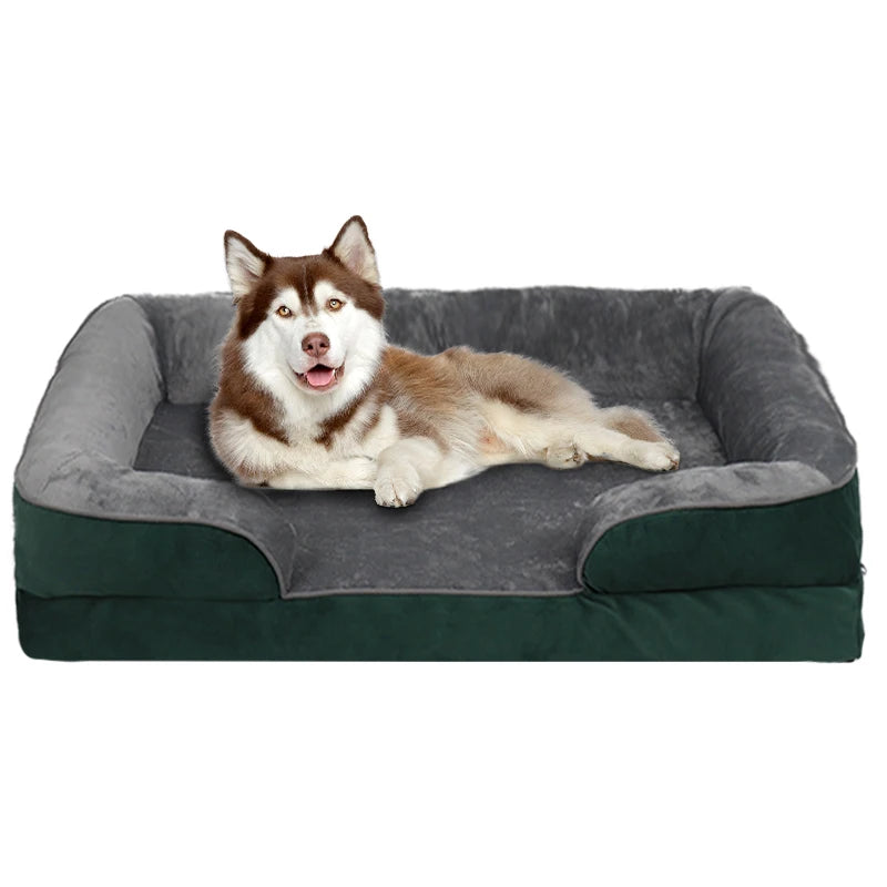 Luxury Orthopedic Dog Sofa Bed – Plush Support Foam, Washable Removable Cover & All-Season Comfort for Large Dogs