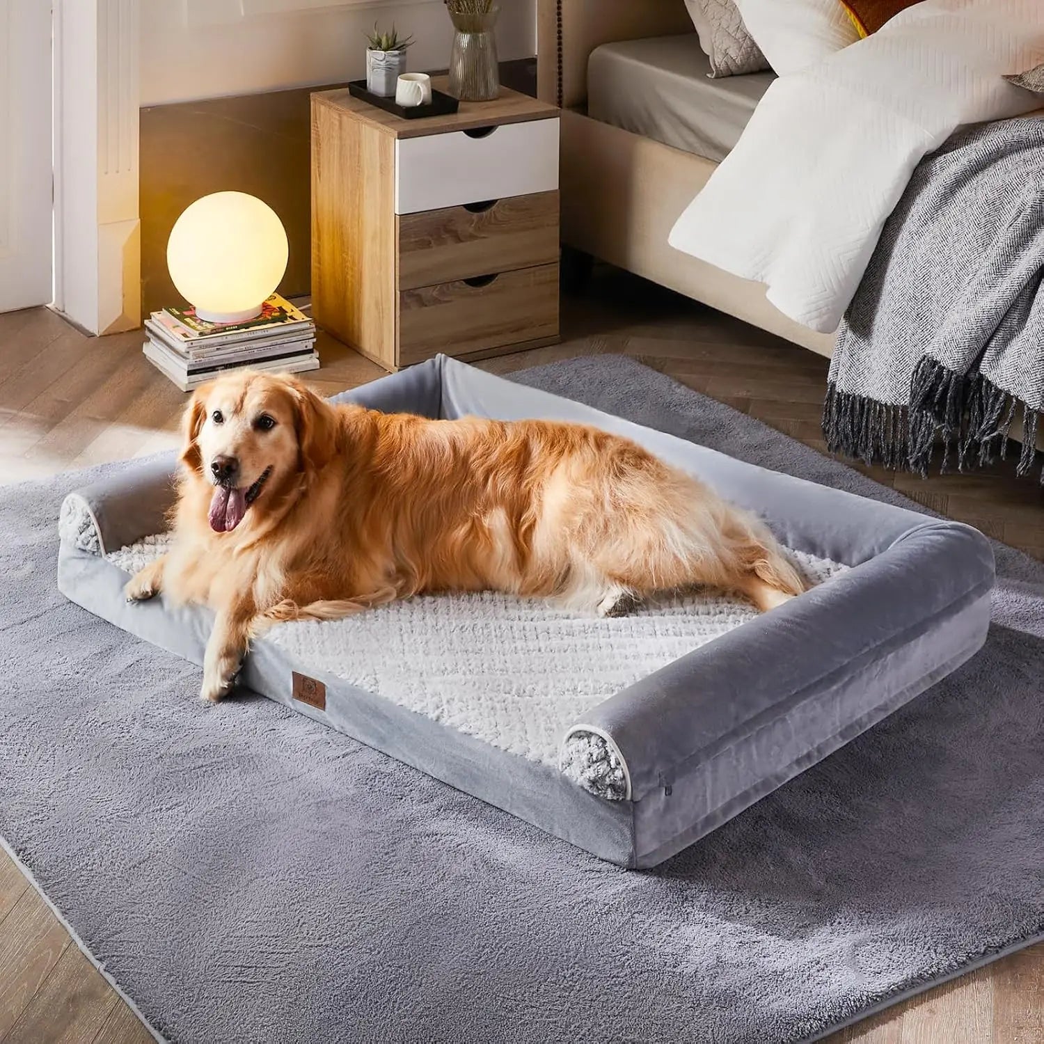 Orthopedic Memory Foam Dog Bed for Large & Senior Dogs – Waterproof, Washable, Non-Slip Comfort