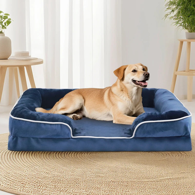Luxury Orthopedic Dog Sofa Bed – Plush Support Foam, Washable Removable Cover & All-Season Comfort for Large Dogs