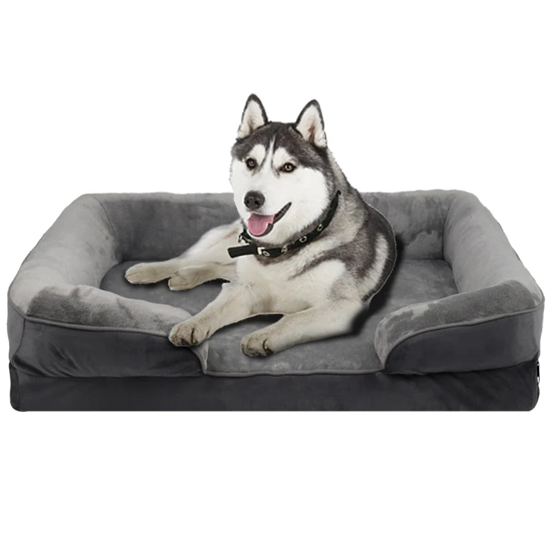 Luxury Orthopedic Dog Sofa Bed – Plush Support Foam, Washable Removable Cover & All-Season Comfort for Large Dogs